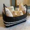 Picnic Popper | Offset Stripe Black / White sold by The Lilley Line