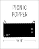 Picnic Popper | Offset Stripe Black / White sold by The Lilley Line