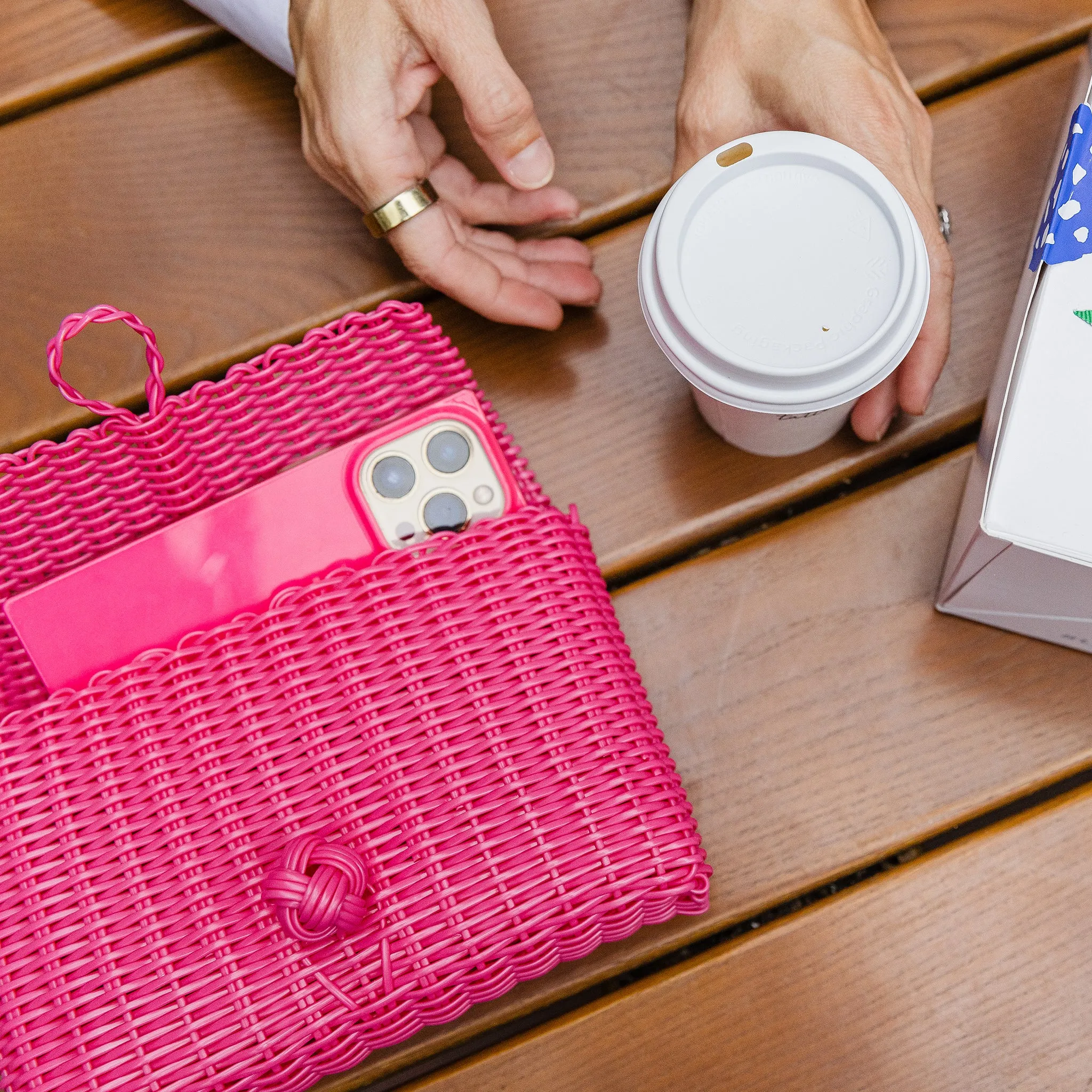 Clutch | Solid Hot Pink sold by The Lilley Line product image thumbnail 4