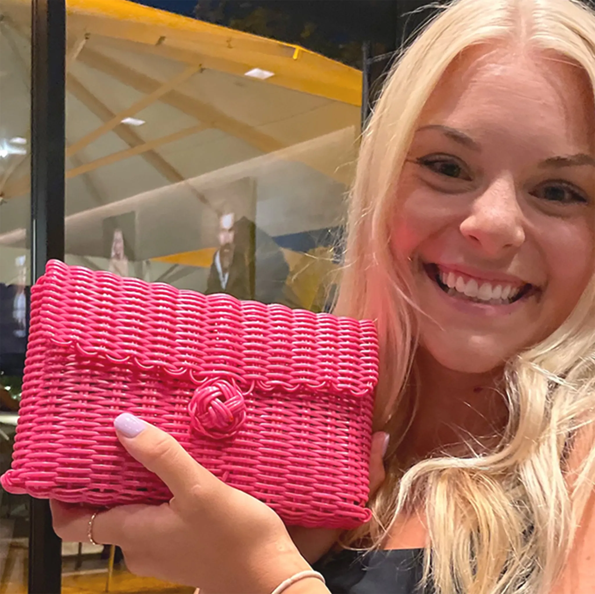Clutch | Solid Hot Pink sold by The Lilley Line product image thumbnail 2