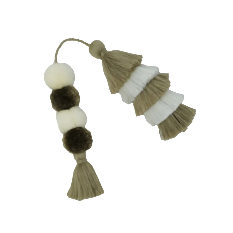 Flair Poms | Beige + White sold by The Lilley Line