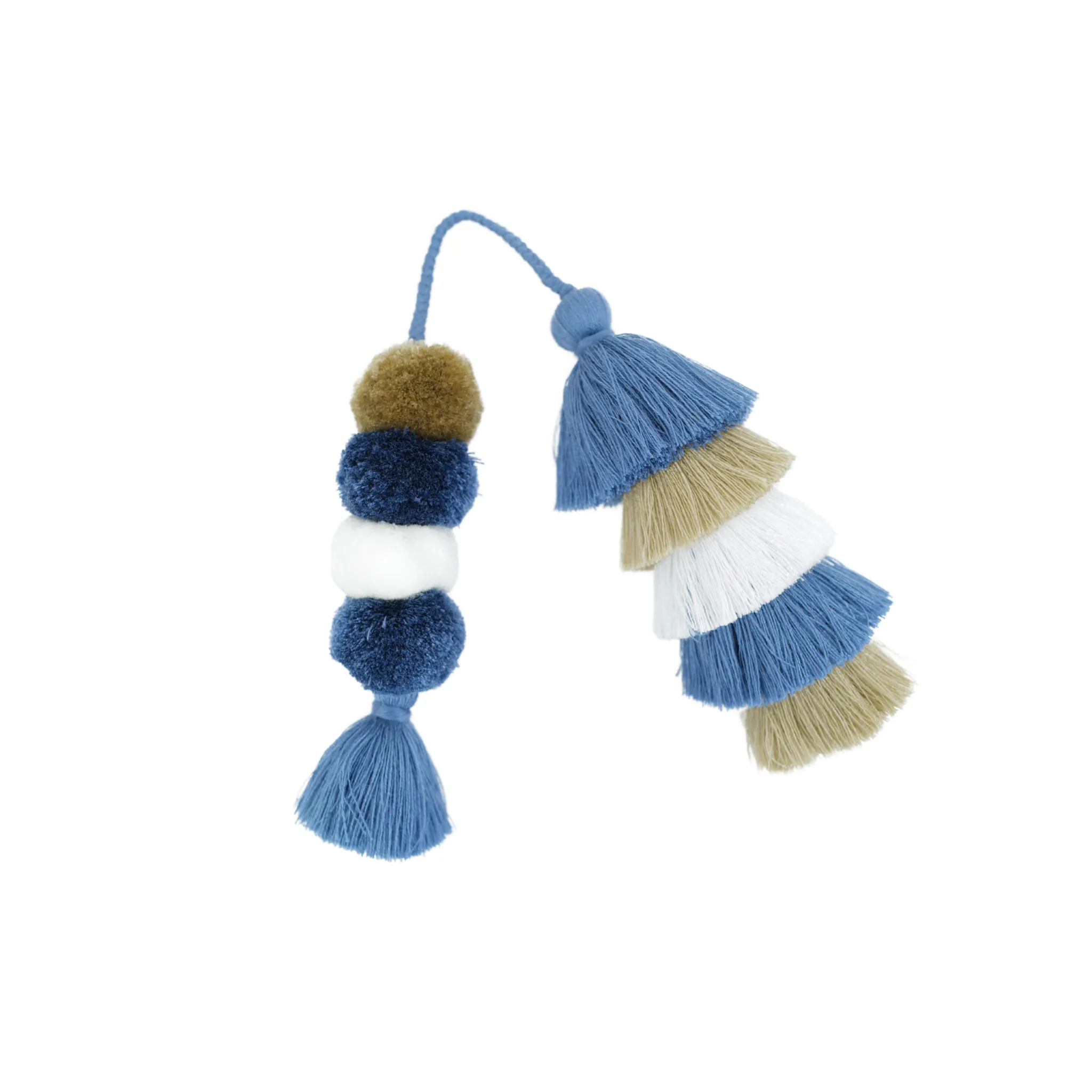 Flair Pom | Fog Blue + Beige + White sold by The Lilley Line
