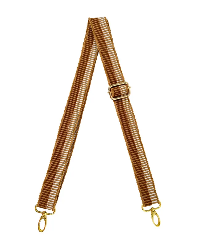 Woven Adjustable Strap | Cinnamon/White sold by The Lilley Line