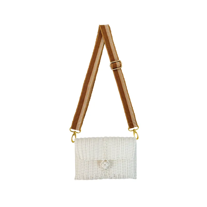 Crossbody Bag | Cinnamon/White - White made by The Lilley Line