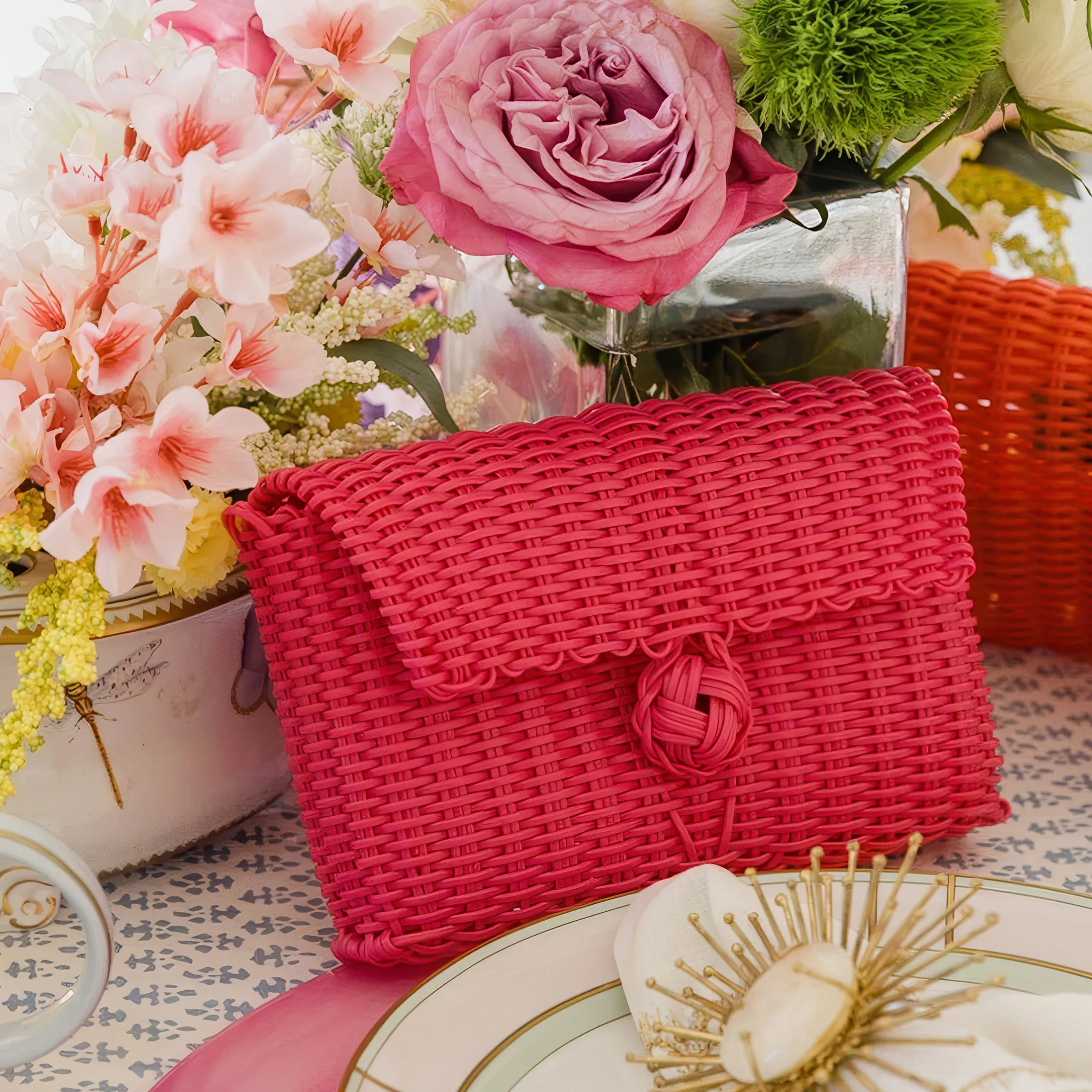 Pochette | Ivory River Stone in Rose Red sold by The Lilley Line product image thumbnail 4