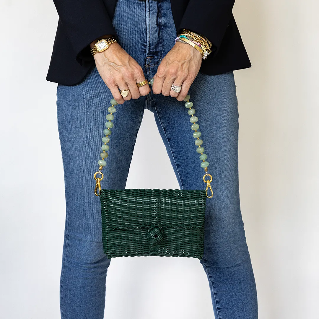 Pochette | Jade Pebble Gemstone in Evergreen sold by The Lilley Line product image thumbnail 5