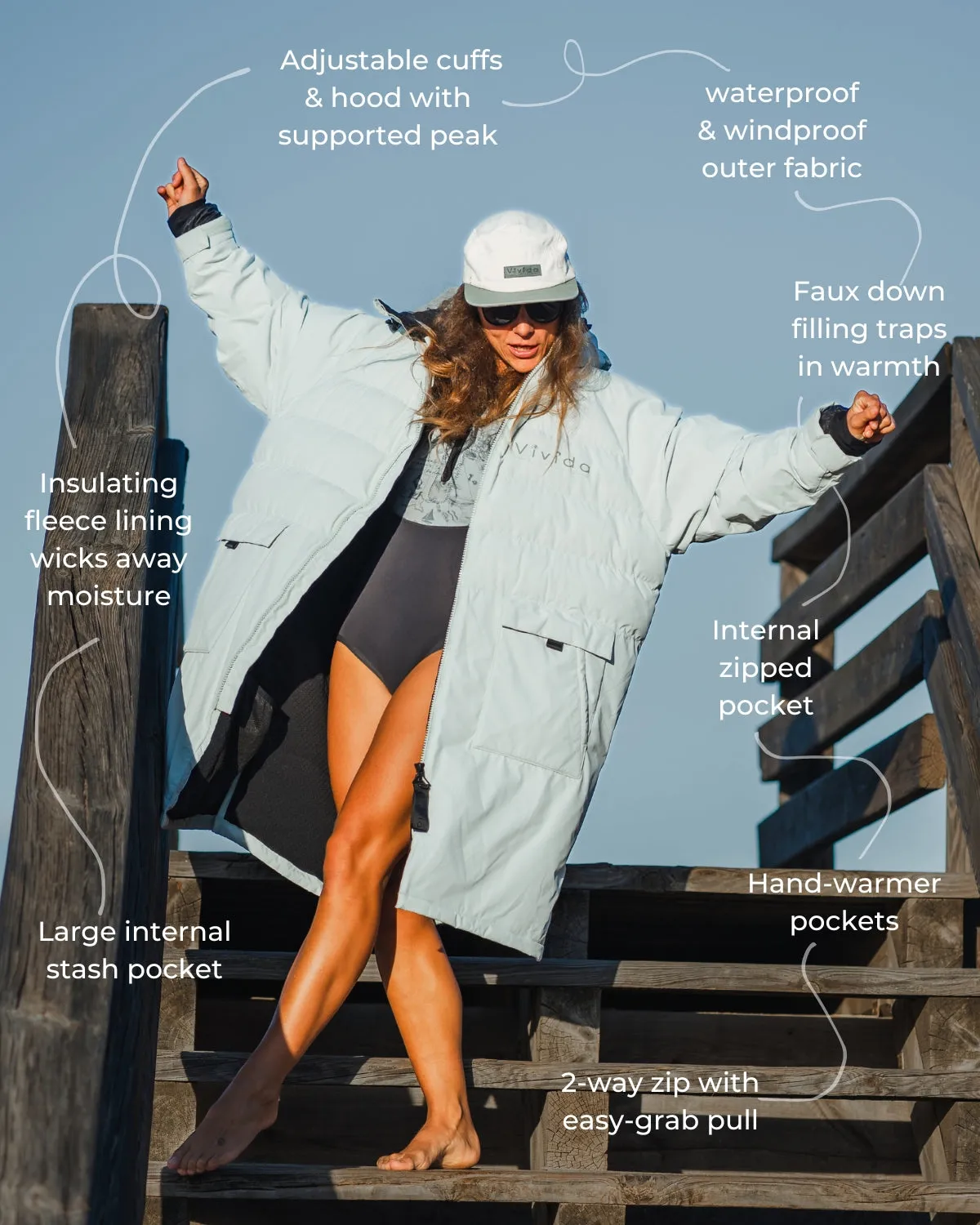 All Weather Puffer Changing Robe - Matcha Green sold by Vivida Lifestyle product image thumbnail 3