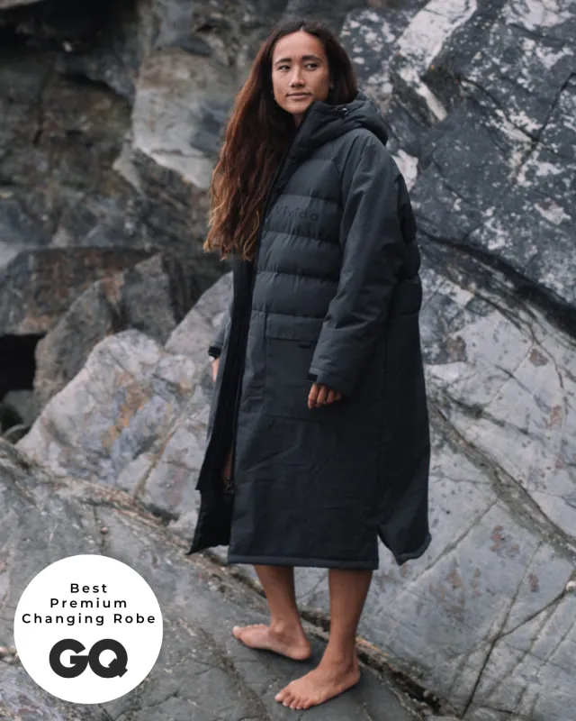 All Weather Puffer Changing Robe - Fossil Grey made by Vivida Lifestyle