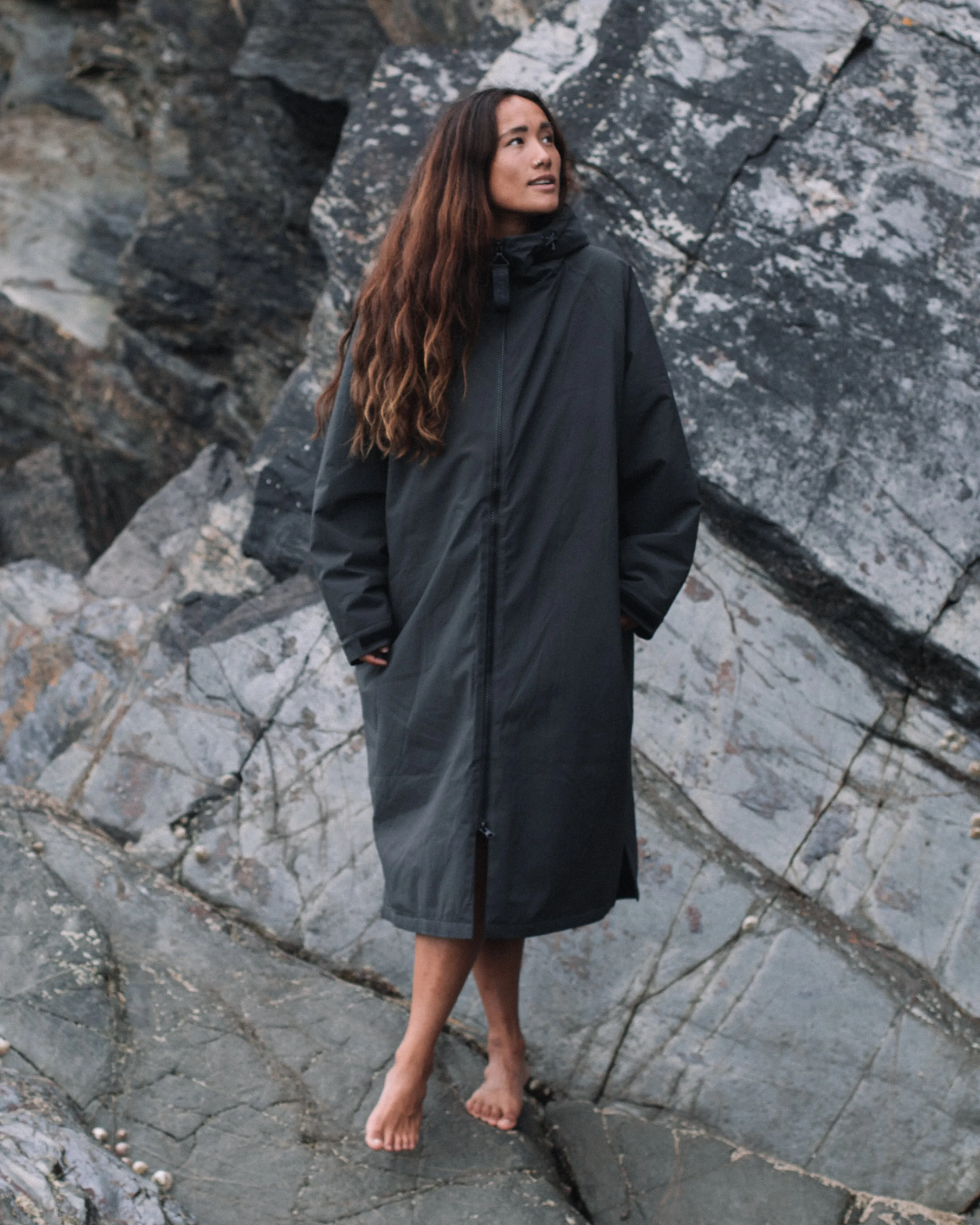 All Weather Sherpa Changing Robe - Fossil Grey sold by Vivida Lifestyle product image thumbnail 2