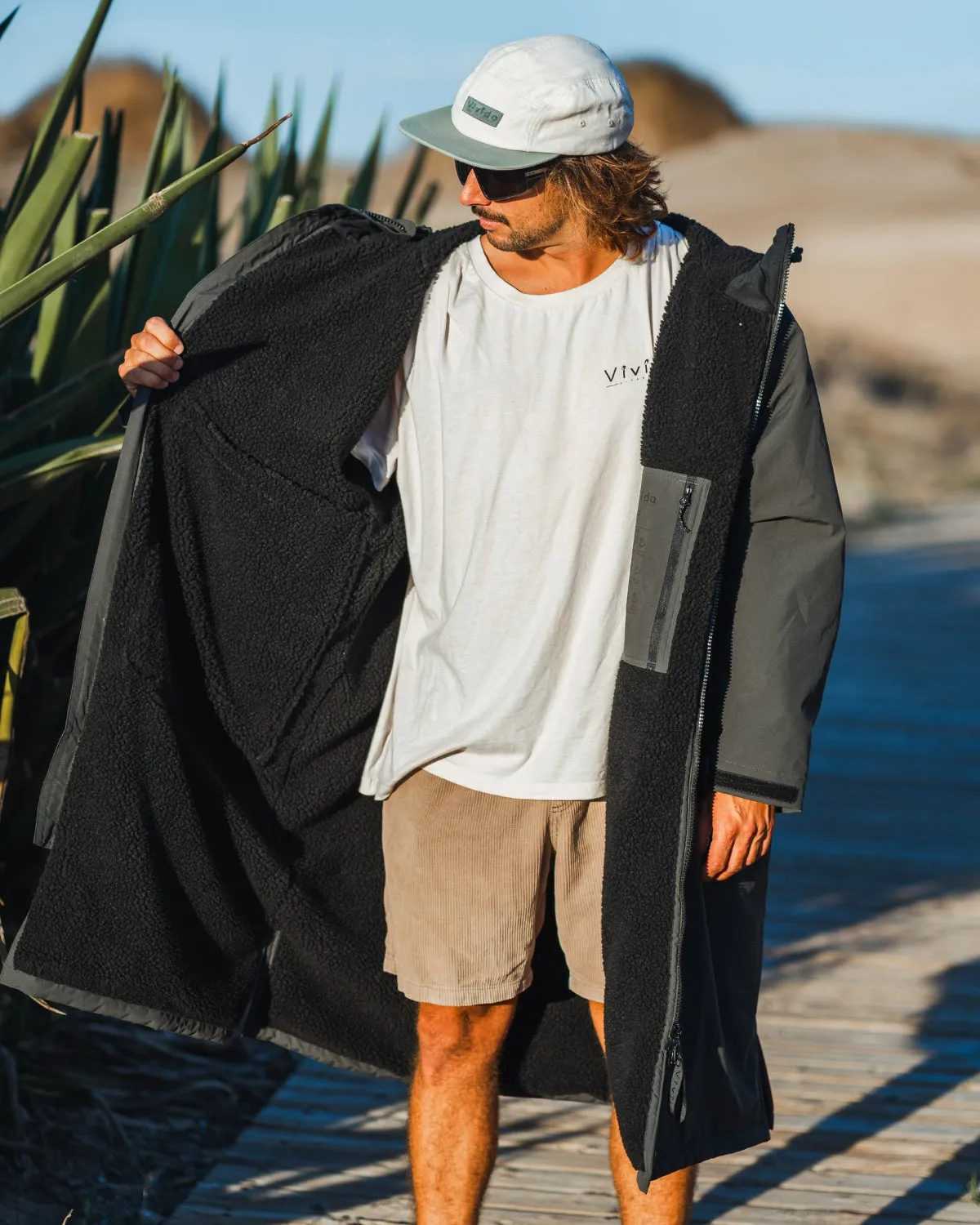 All Weather Sherpa Changing Robe - Fossil Grey sold by Vivida Lifestyle product image thumbnail 4