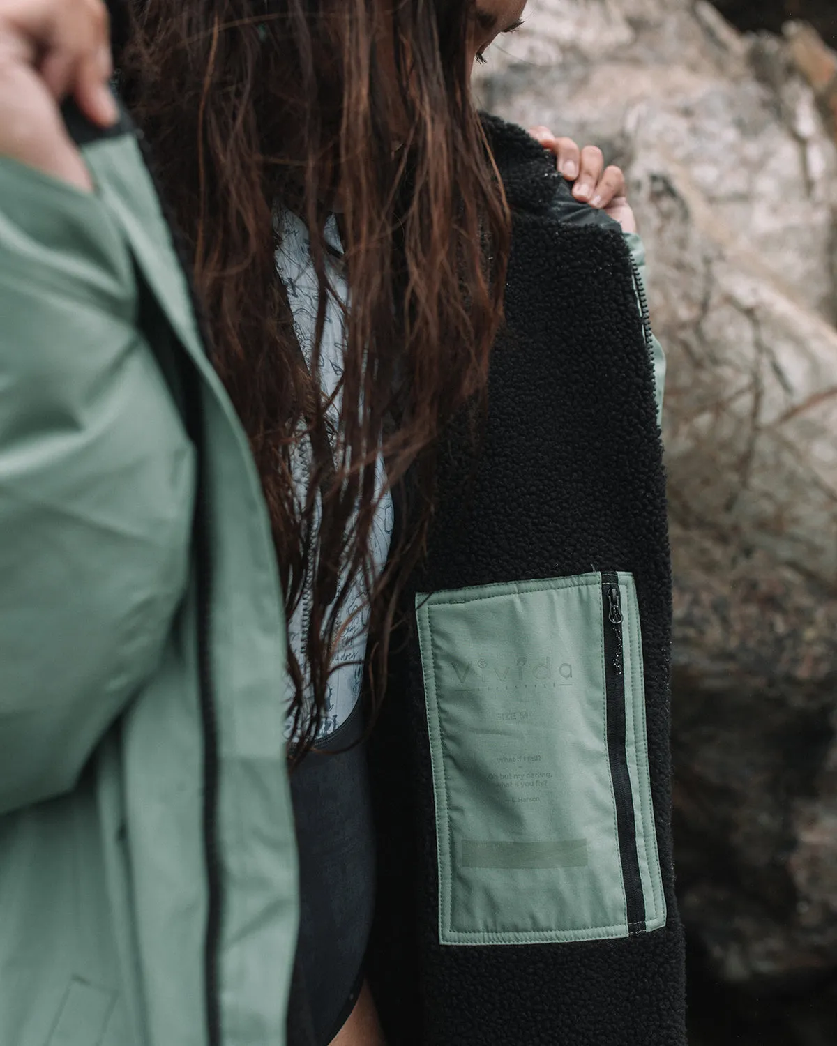 All Weather Sherpa Changing Robe - Aventurine Green sold by Vivida Lifestyle product image thumbnail 4