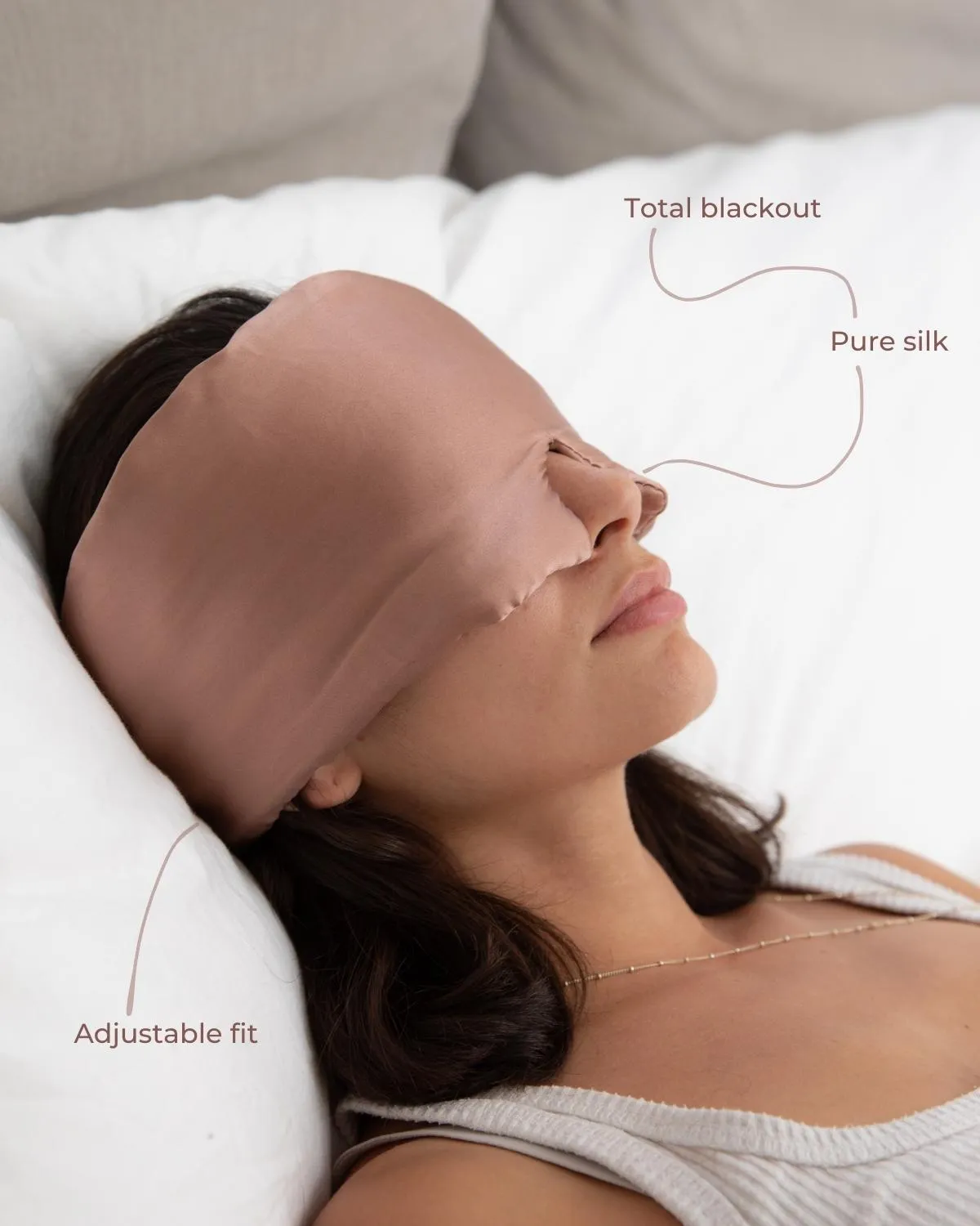Silk Blackout Eye Mask - Misty Rose sold by Vivida Lifestyle product image thumbnail 3