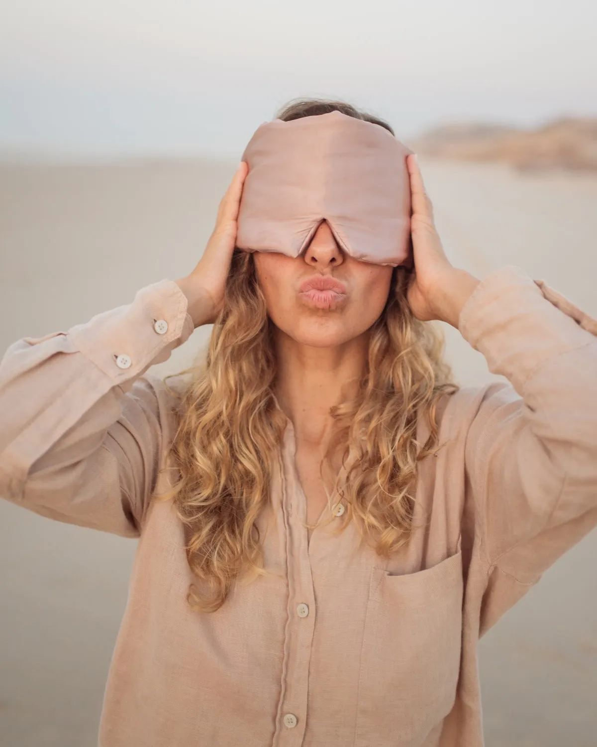 Silk Blackout Eye Mask - Misty Rose sold by Vivida Lifestyle product image thumbnail 4