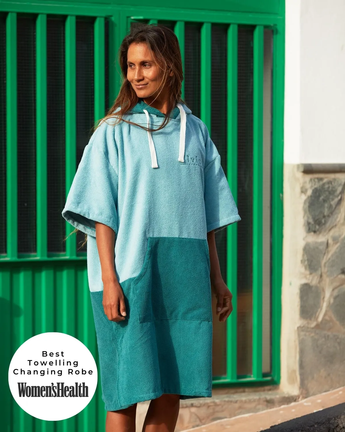 Original Poncho Towel Changing Robe - Turquoise Teal / Pacific Teal sold by Vivida Lifestyle