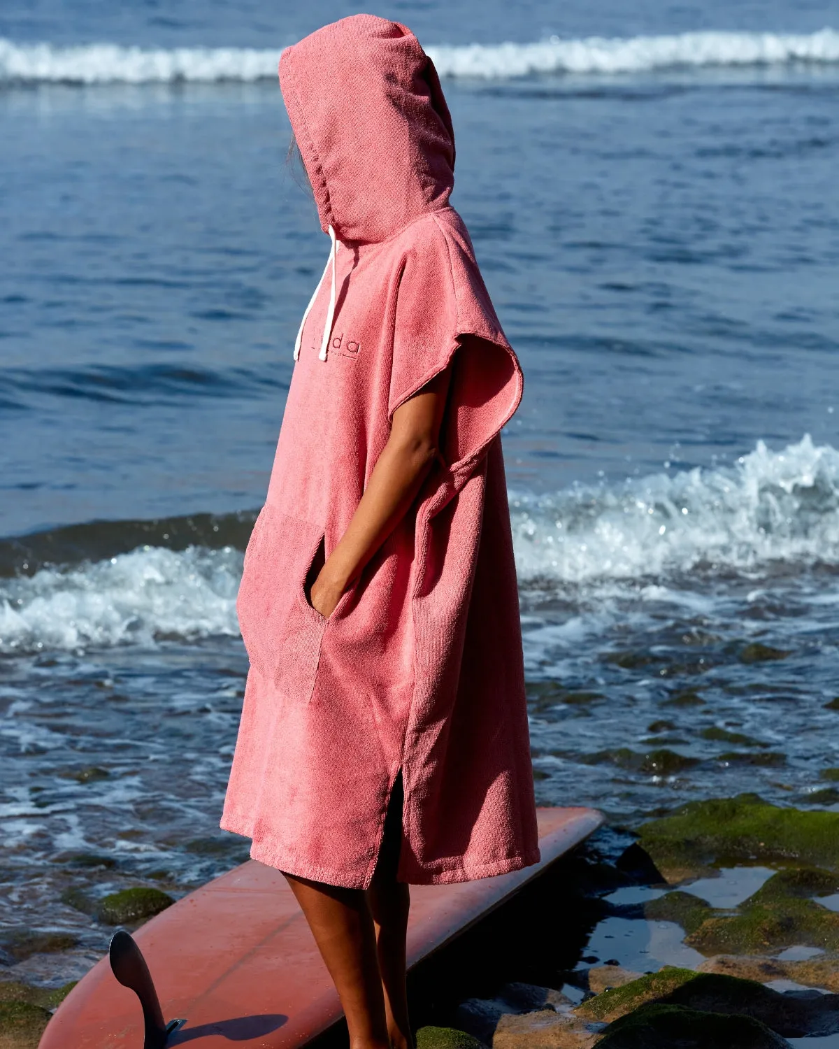 Essential Poncho Towel Changing Robe - Blossom Pink sold by Vivida Lifestyle product image thumbnail 4