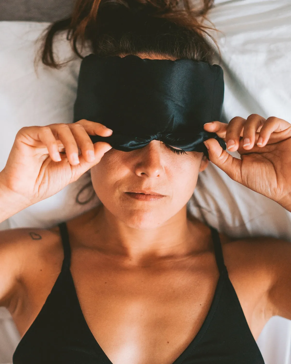 Silk Blackout Eye Mask - Midnight Black sold by Vivida Lifestyle product image thumbnail 5