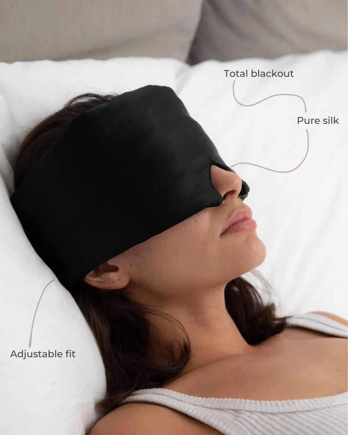 Silk Blackout Eye Mask - Midnight Black sold by Vivida Lifestyle product image thumbnail 3