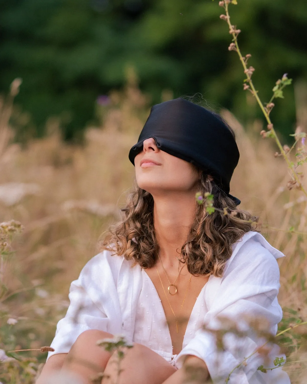 Silk Blackout Eye Mask - Midnight Black sold by Vivida Lifestyle product image thumbnail 4