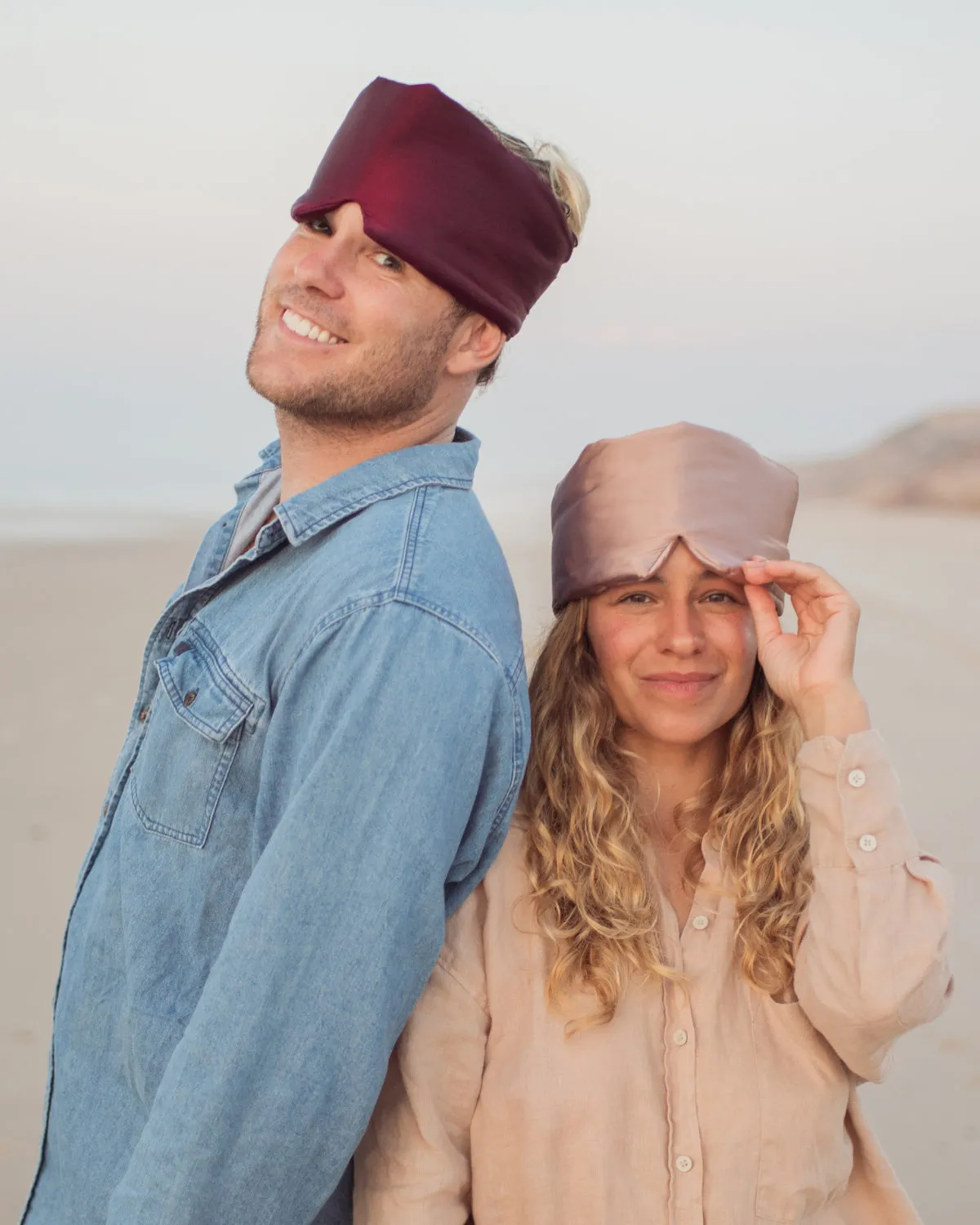 Silk Blackout Eye Mask - Burgundy Berry Red sold by Vivida Lifestyle product image thumbnail 5