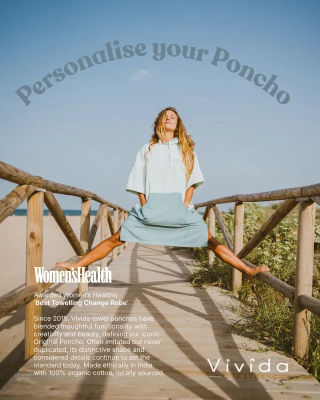 Custom Poncho – Embroidery Personalisation made by Vivida Lifestyle