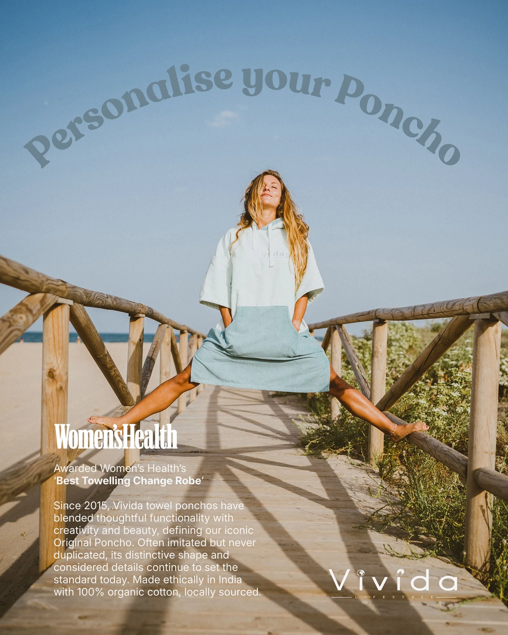 Custom Poncho – Embroidery Personalisation sold by Vivida Lifestyle