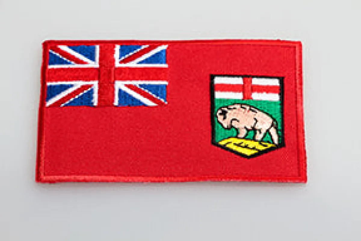 MANITOBA FLAG PATCH - 2.5 X 4 sold by Oh Canada WPG