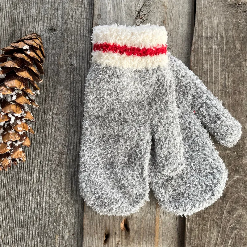 CABIN KNIT CHENILE MITTS sold by Oh Canada WPG