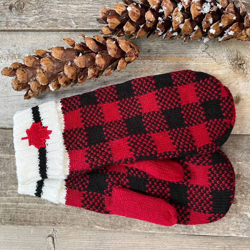 PLAID MITTS sold by Oh Canada WPG