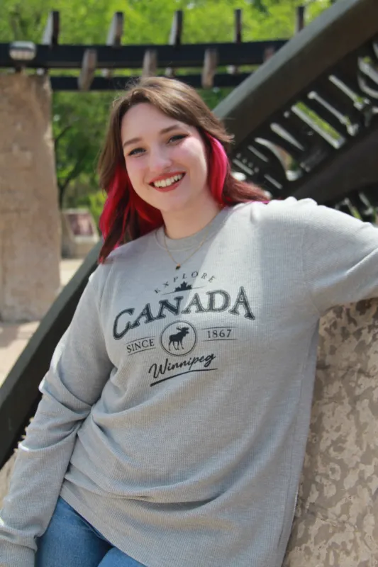 WAFFLE KNIT WINNIPEG MOOSE SHIRT sold by Oh Canada WPG