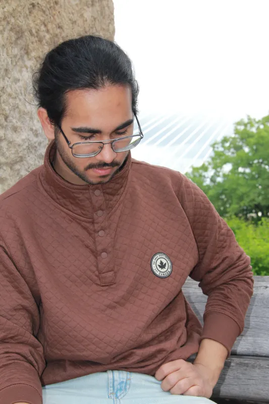 HENLEY BUTTON UP SWEATER sold by Oh Canada WPG