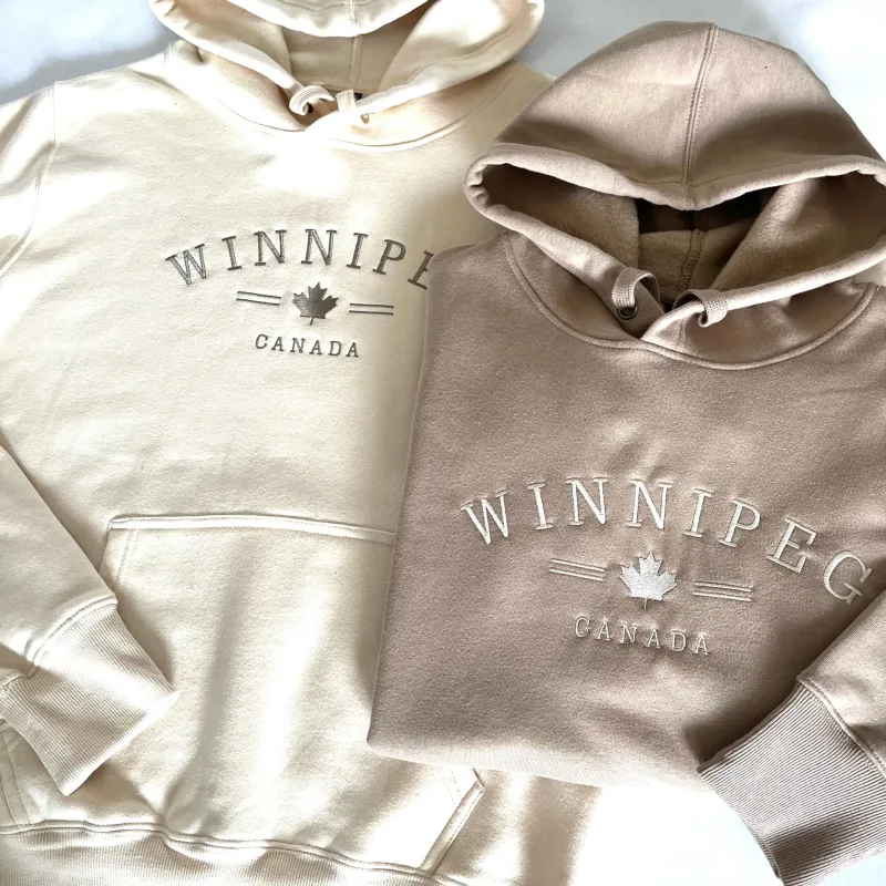 WINNIPEG EMBROIDERED HOODIE sold by Oh Canada WPG