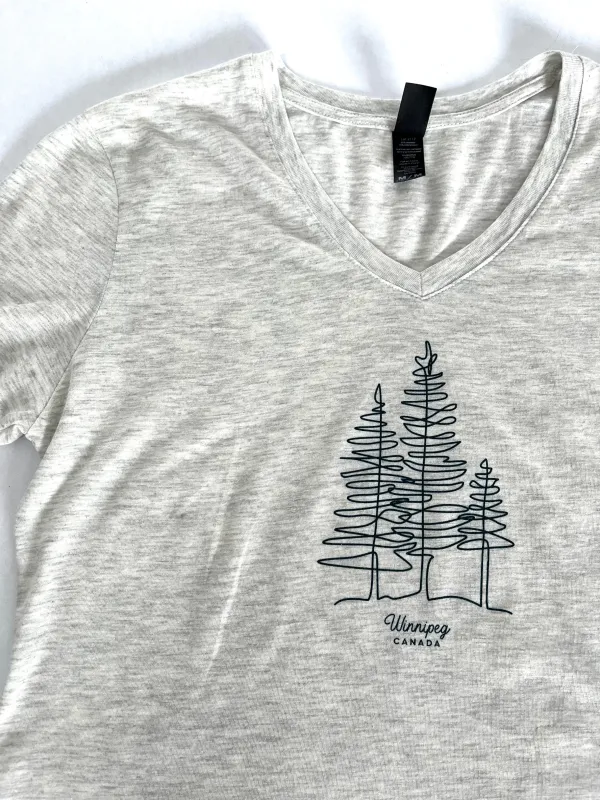 TREE OUTLINE WINNIPEG WOMENS T-SHIRT sold by Oh Canada WPG
