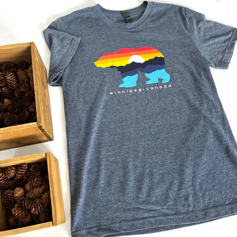 BEAR SUNSET WINNIPEG T-SHIRT sold by Oh Canada WPG