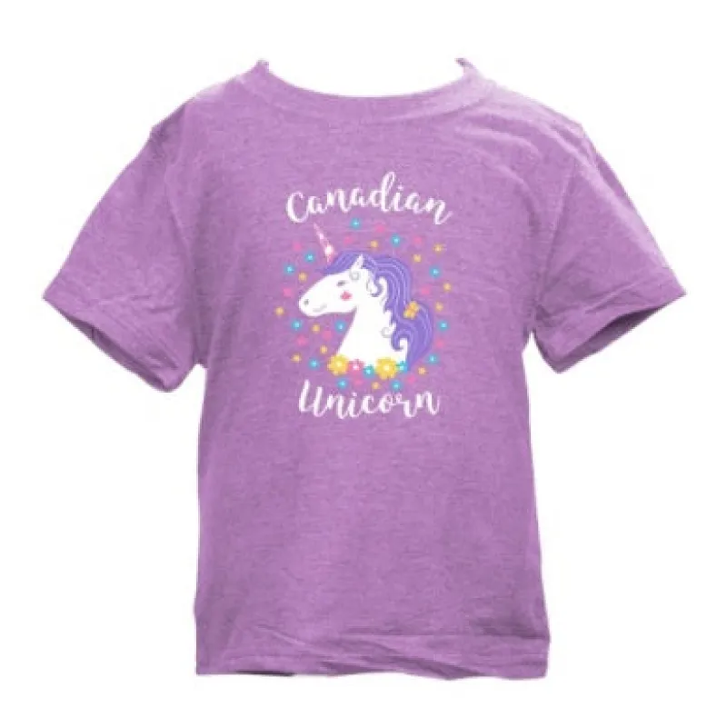 CANADIAN UNICORN GIRLS T-SHIRT sold by Oh Canada WPG