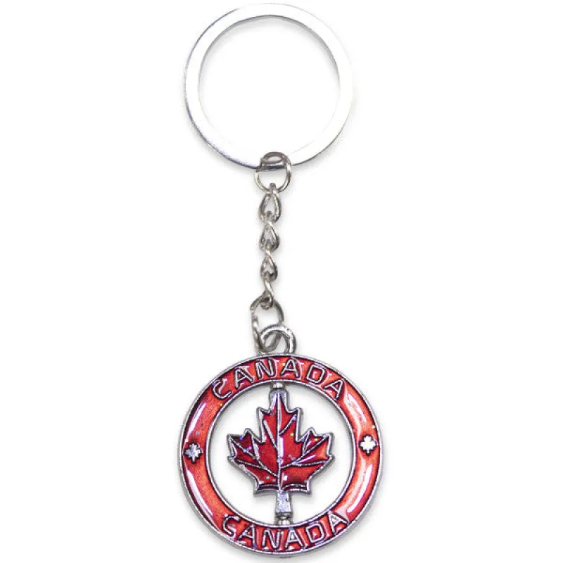 CANADA MAPLE LEAF SPINNER KEYCHAIN sold by Oh Canada WPG