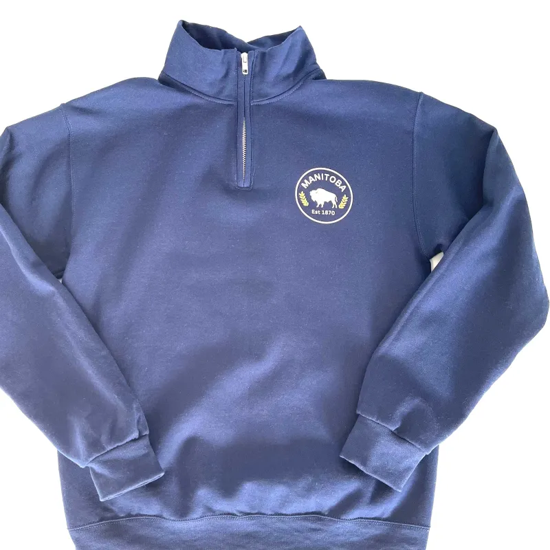 1/4 ZIP BISON SWEATER sold by Oh Canada WPG