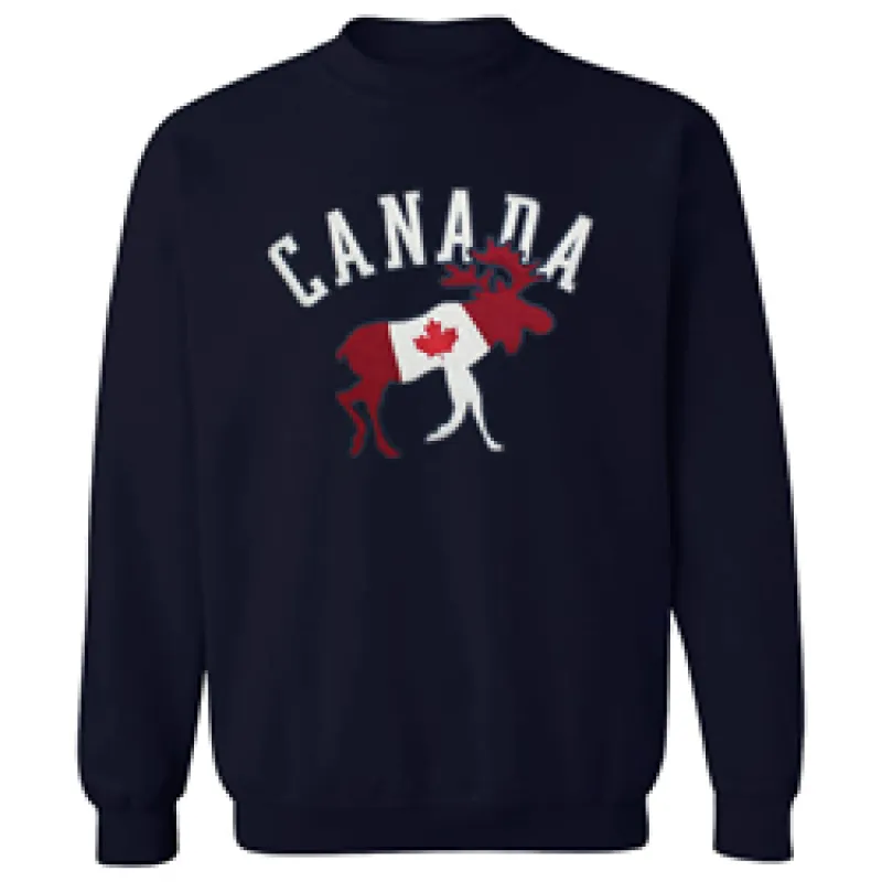CANADA MOOSE CREWNECK sold by Oh Canada WPG