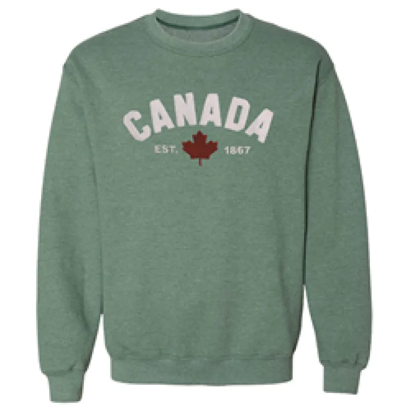 CHENILLE CANADA ARCH CREWNECK sold by Oh Canada WPG