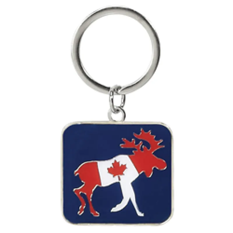 MOOSE FLAG KEYCHAIN sold by Oh Canada WPG