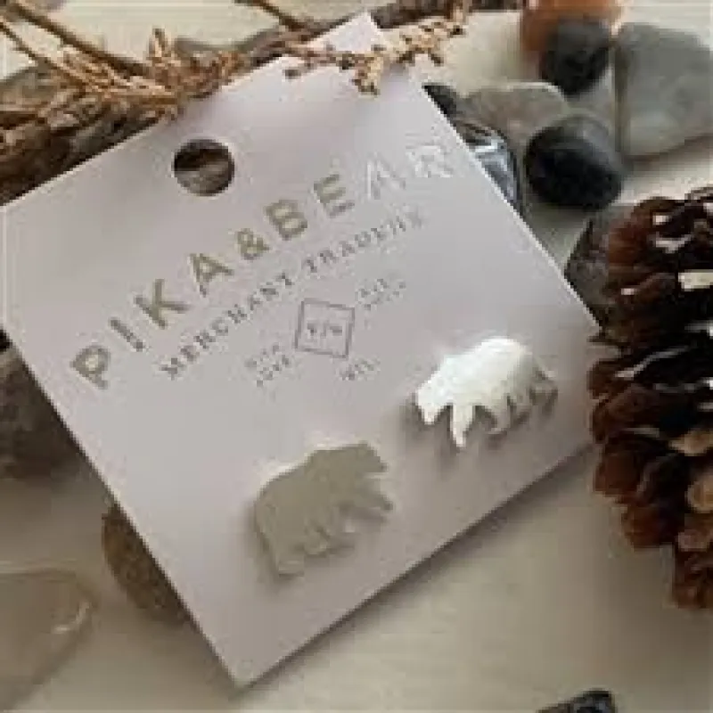 POLAR BEAR EARRINGS sold by Oh Canada WPG