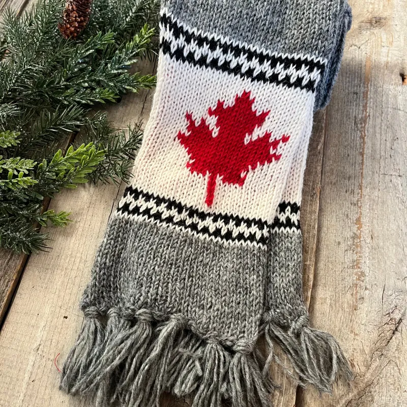 WOOL MAPLE LEAF SCARF sold by Oh Canada WPG