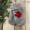 WOOL MAPLE LEAF MITTS sold by Oh Canada WPG