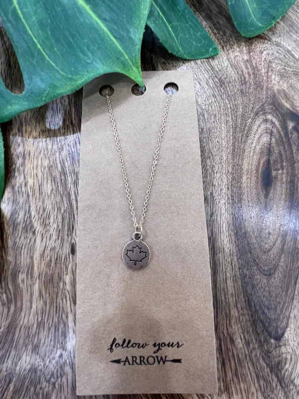 MAPLE LEAF NECKLACE sold by Oh Canada WPG