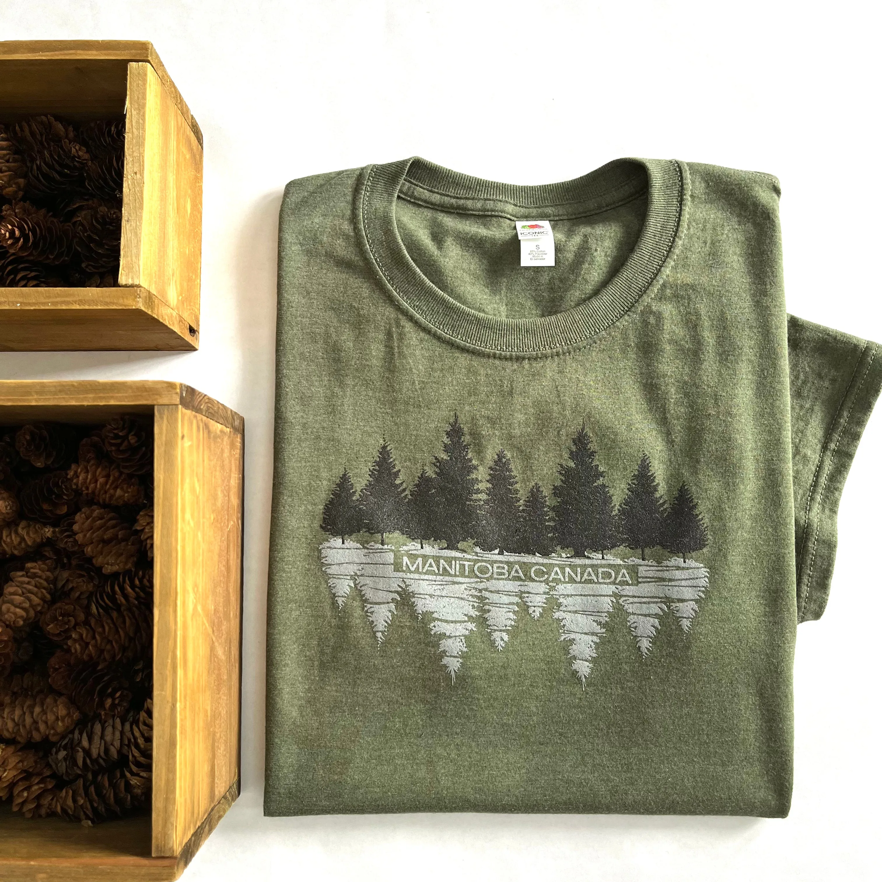 MANITOBA TREE REFLECTION T-SHIRT sold by Oh Canada WPG