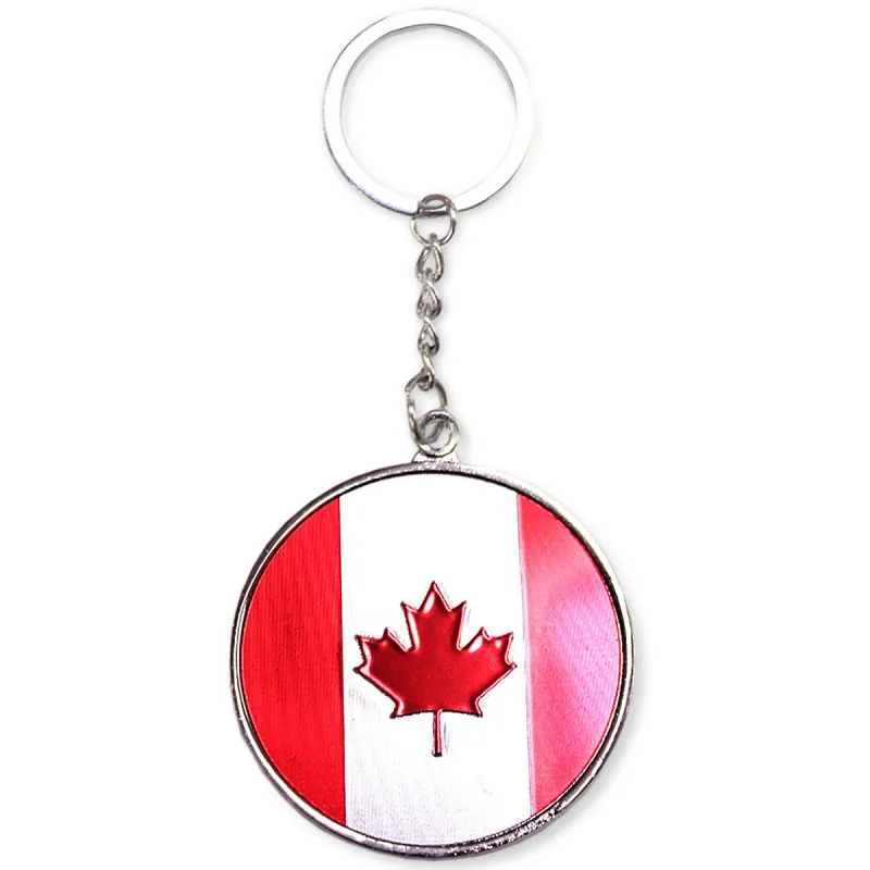 CANADA FLAG CIRCLE KEYCHAIN sold by Oh Canada WPG