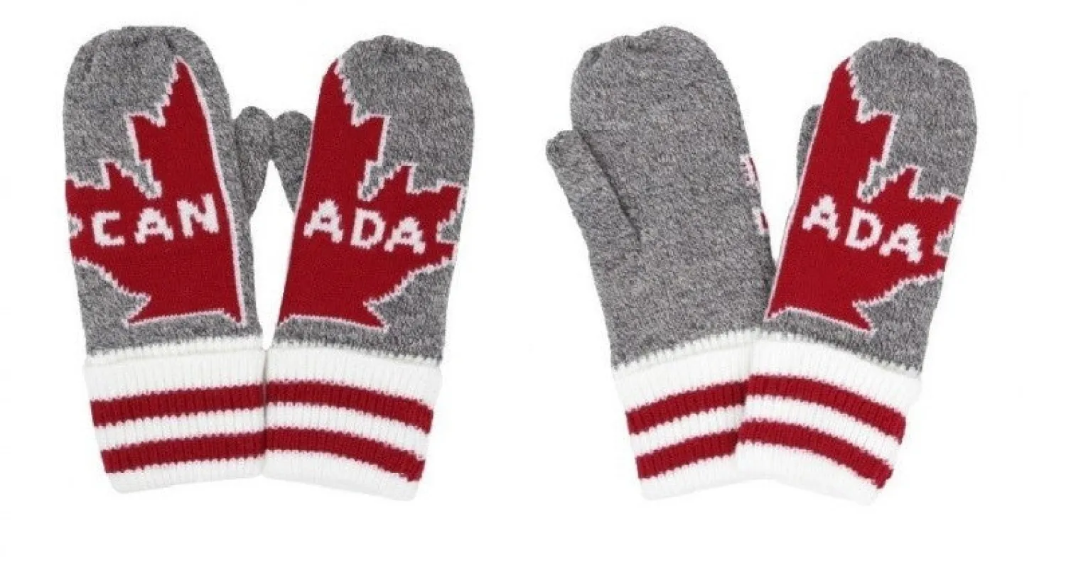 CANADA MAPLE LEAF KID MITTS sold by Oh Canada WPG