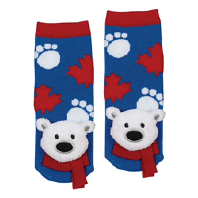 POLAR BEAR PLUSH SOCKS sold by Oh Canada WPG