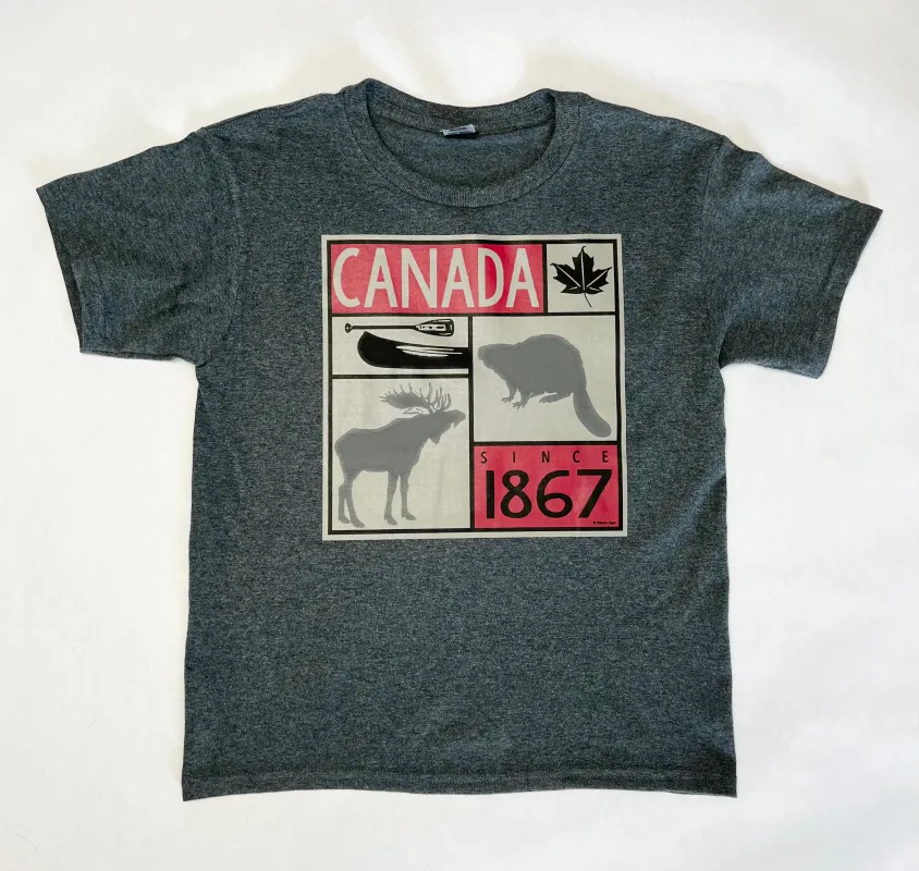 CANADA ICONS YOUTH T-SHIRT sold by Oh Canada WPG