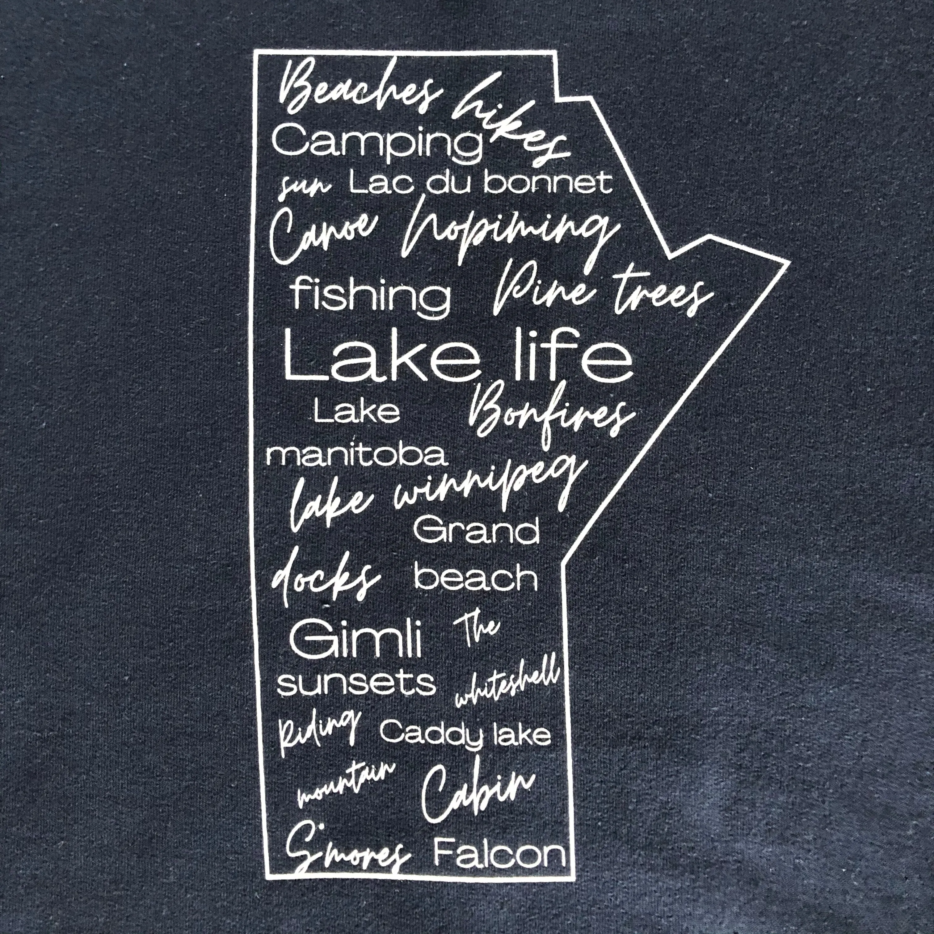 LAKE LIFE WORDS MANITOBA CREWNECK sold by Oh Canada WPG product image thumbnail 5