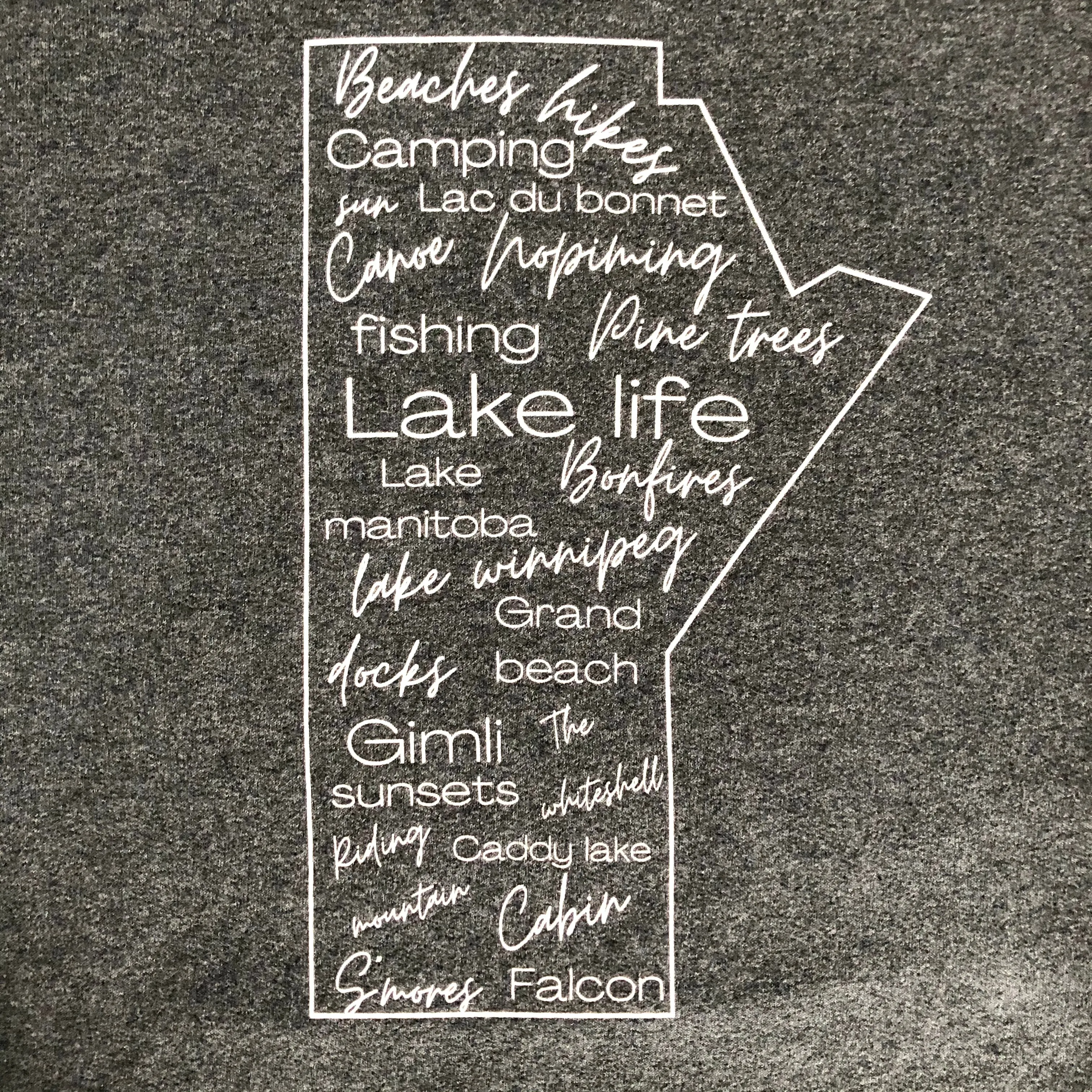 LAKE LIFE WORDS MANITOBA CREWNECK sold by Oh Canada WPG product image thumbnail 3
